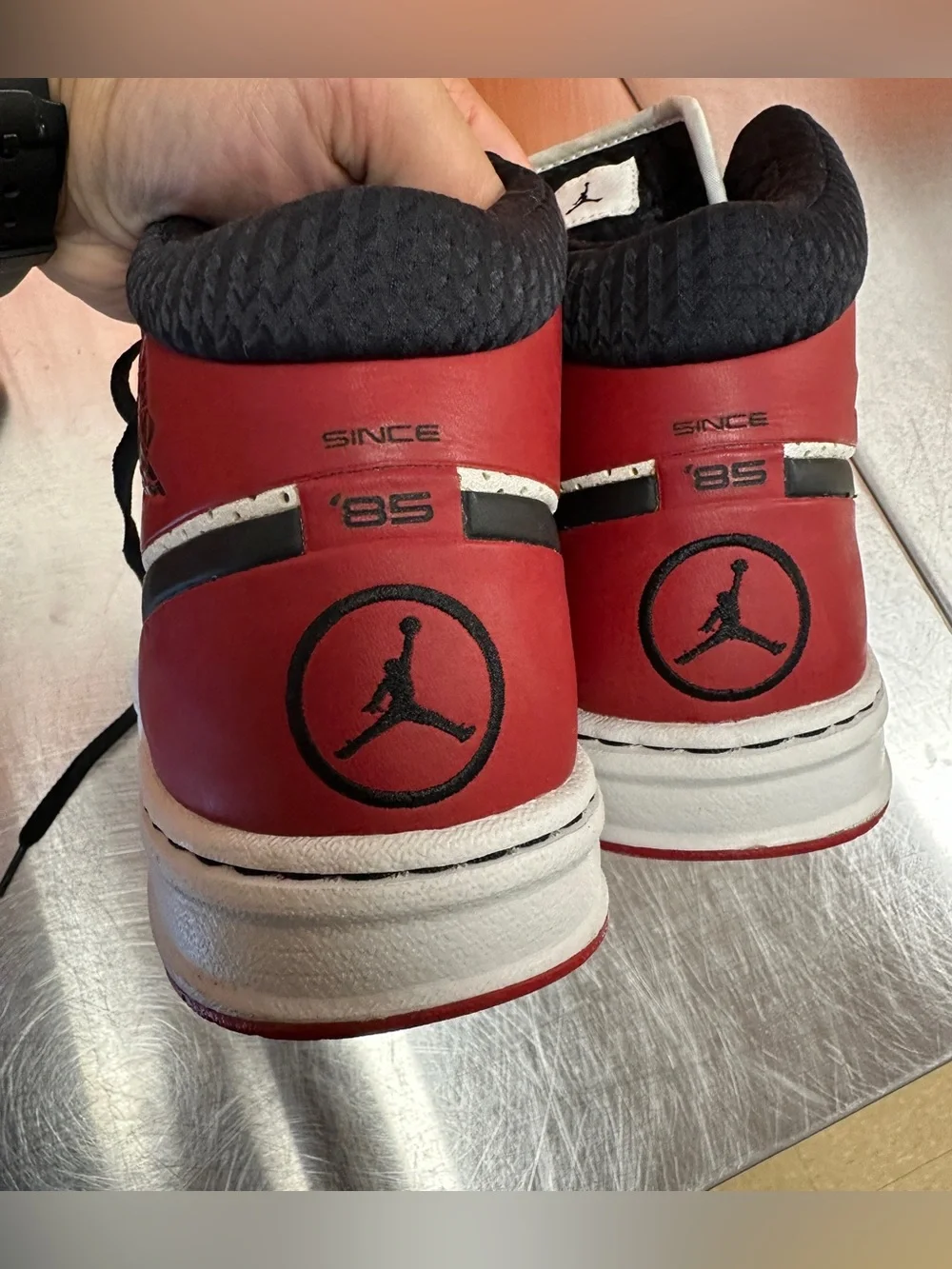 Nike Air Jordan 1 Alpha Mid iD Chicago Custom Size 9 Mens Red White Black